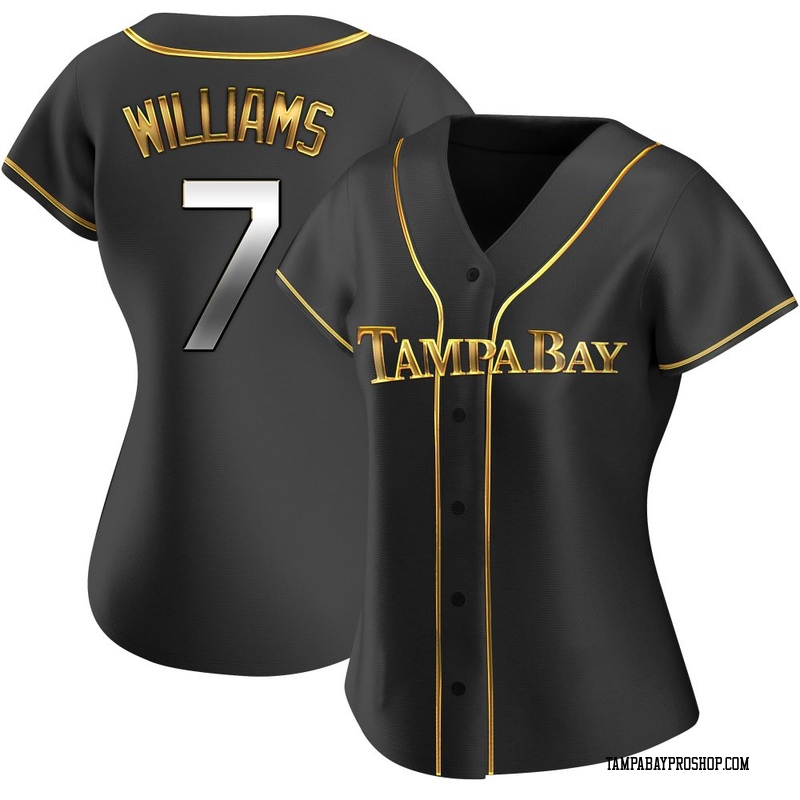 Carson Williams Women's Tampa Bay Rays Alternate Jersey - Black Golden Replica