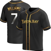 Carson Williams Youth Tampa Bay Rays Alternate Jersey - Black Golden Replica