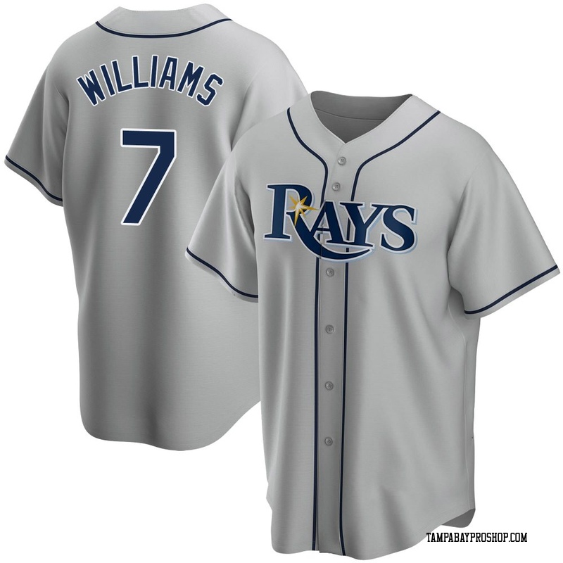Carson Williams Youth Tampa Bay Rays Road Jersey - Gray Replica