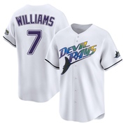 Carson Williams Youth Tampa Bay Rays Throwback Cooperstown Jersey - White Limited