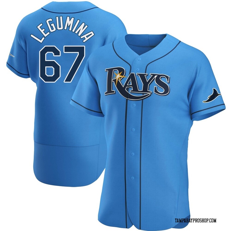 Casey Legumina Men's Tampa Bay Rays Alternate Jersey - Light Blue Authentic