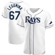 Casey Legumina Men's Tampa Bay Rays Home Jersey - White Authentic