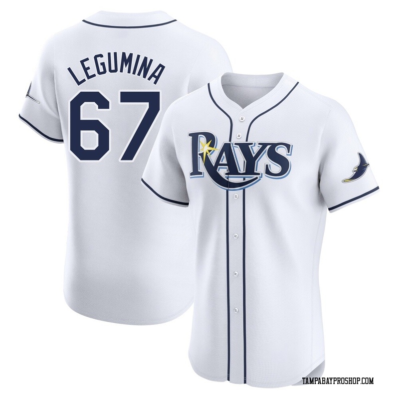 Casey Legumina Men's Tampa Bay Rays Home Jersey - White Elite