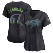 Casey Legumina Women's Tampa Bay Rays 2024 City Connect Jersey - Charcoal Limited
