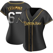 Casey Legumina Women's Tampa Bay Rays Alternate Jersey - Black Golden Replica