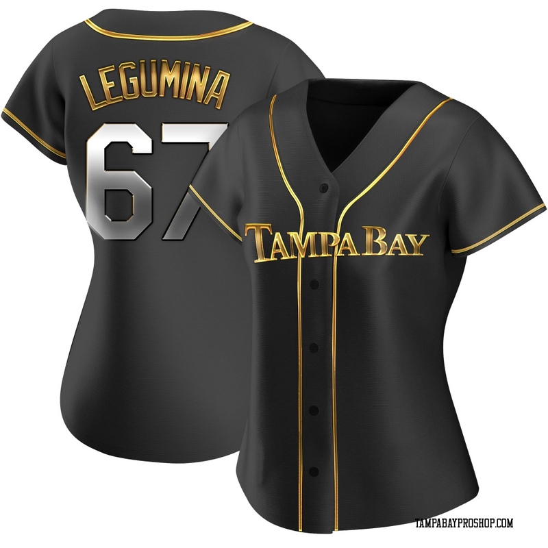 Casey Legumina Women's Tampa Bay Rays Alternate Jersey - Black Golden Replica