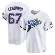 Casey Legumina Youth Tampa Bay Rays Throwback Cooperstown Jersey - White Limited