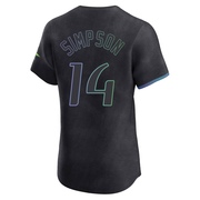 Chandler Simpson Men's Tampa Bay Rays 2024 City Connect Jersey - Charcoal Elite