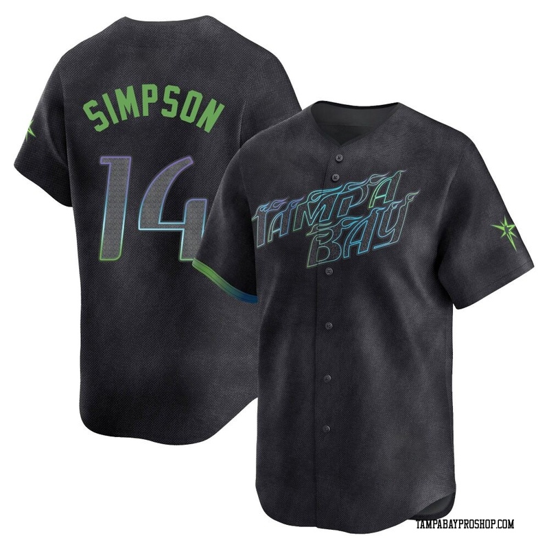 Chandler Simpson Men's Tampa Bay Rays 2024 City Connect Jersey - Charcoal Limited