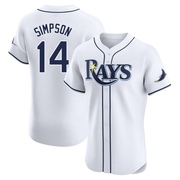 Chandler Simpson Men's Tampa Bay Rays Home Jersey - White Elite