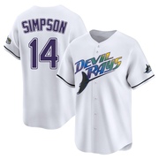 Chandler Simpson Men's Tampa Bay Rays Throwback Cooperstown Jersey - White Limited