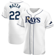 Chris Mazza Men's Tampa Bay Rays Home Jersey - White Authentic