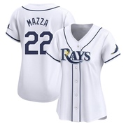 Chris Mazza Women's Tampa Bay Rays Home Jersey - White Limited