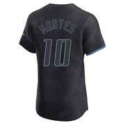 Coco Montes Men's Tampa Bay Rays 2024 City Connect Jersey - Charcoal Elite
