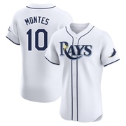 Coco Montes Men's Tampa Bay Rays Home Jersey - White Elite