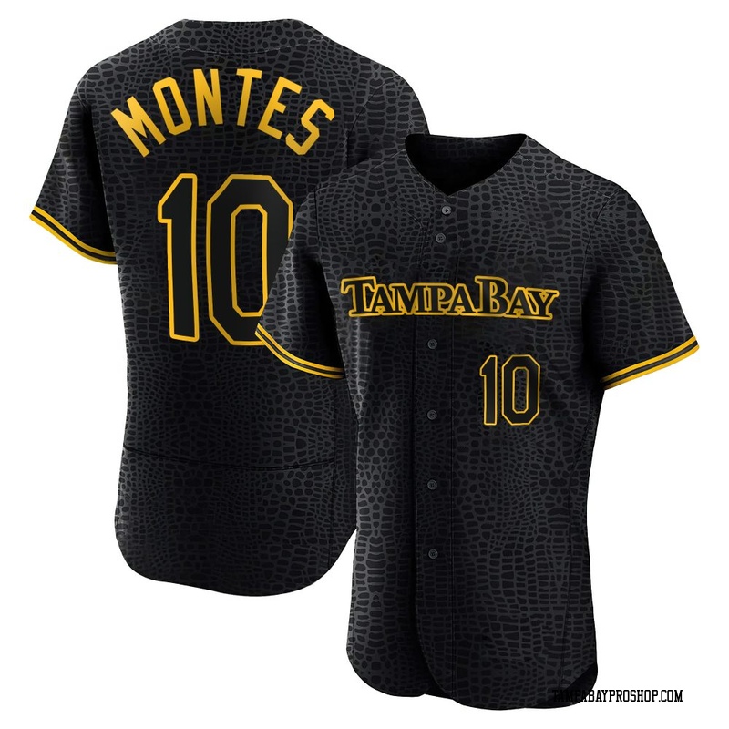 Coco Montes Men's Tampa Bay Rays Snake Skin City Jersey - Black Authentic