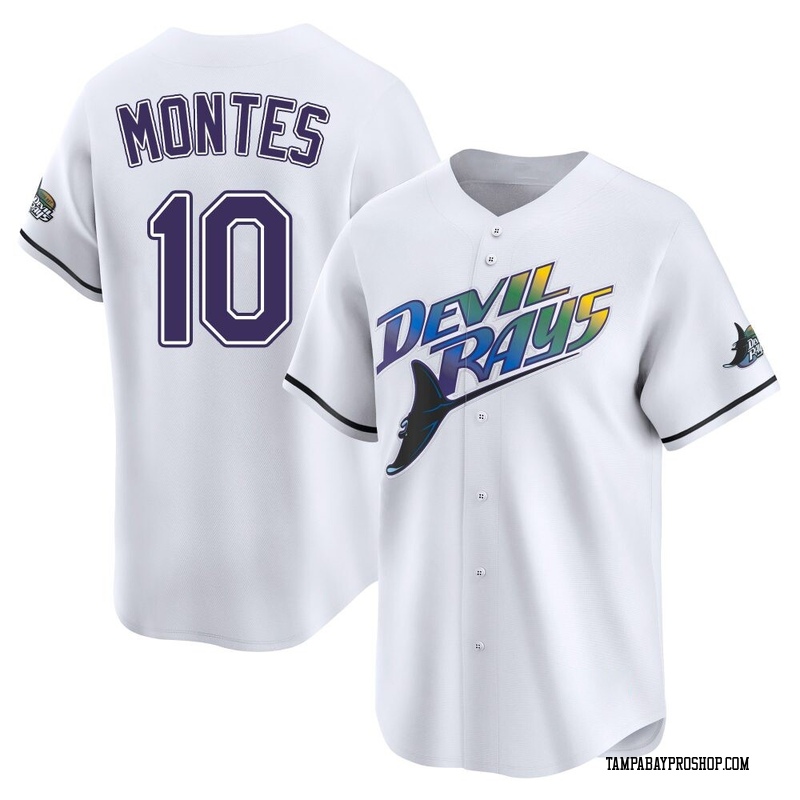 Coco Montes Men's Tampa Bay Rays Throwback Cooperstown Jersey - White Limited