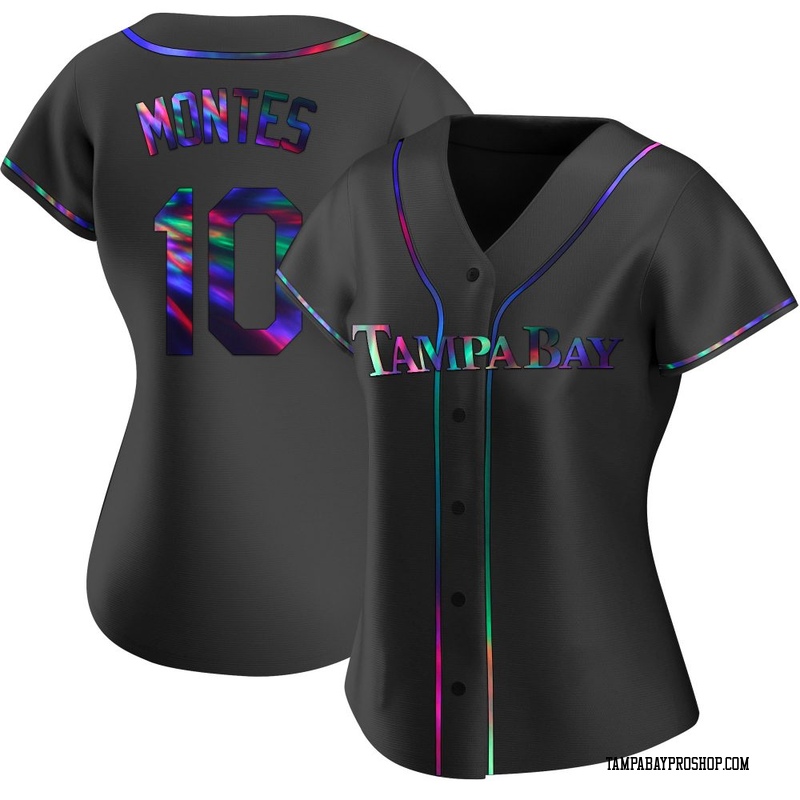 Coco Montes Women's Tampa Bay Rays Alternate Jersey - Black Holographic Replica