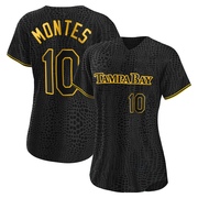 Coco Montes Women's Tampa Bay Rays Snake Skin City Jersey - Black Authentic