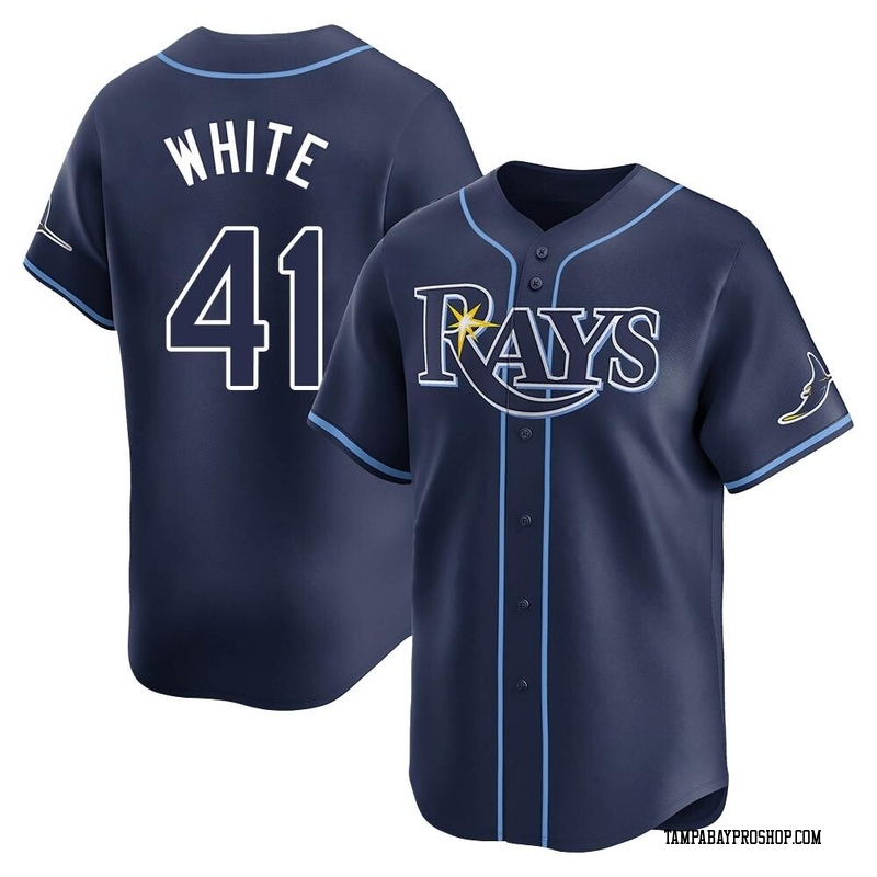 Colby White Men's Tampa Bay Rays Away Jersey - Navy Limited