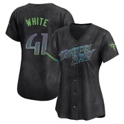 Colby White Women's Tampa Bay Rays 2024 City Connect Jersey - Charcoal Limited