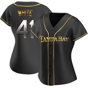 Colby White Women's Tampa Bay Rays Alternate Jersey - Black Golden Replica