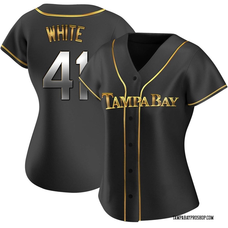 Colby White Women's Tampa Bay Rays Alternate Jersey - Black Golden Replica