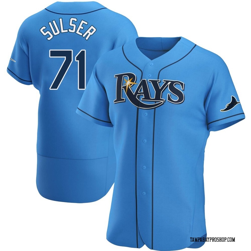 Cole Sulser Men's Tampa Bay Rays Alternate Jersey - Light Blue Authentic