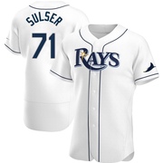 Cole Sulser Men's Tampa Bay Rays Home Jersey - White Authentic