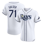 Cole Sulser Men's Tampa Bay Rays Home Jersey - White Elite