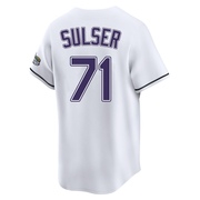 Cole Sulser Men's Tampa Bay Rays Throwback Cooperstown Jersey - White Limited