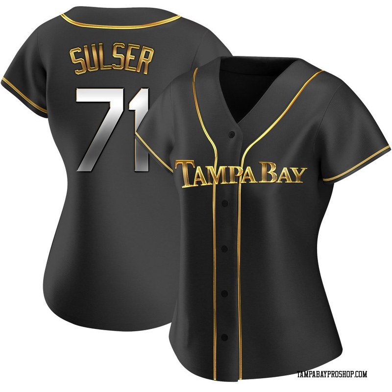 Cole Sulser Women's Tampa Bay Rays Alternate Jersey - Black Golden Replica