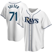 Cole Sulser Youth Tampa Bay Rays Home Jersey - White Replica