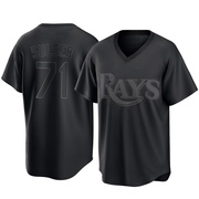 Cole Sulser Youth Tampa Bay Rays Pitch Fashion Jersey - Black Replica