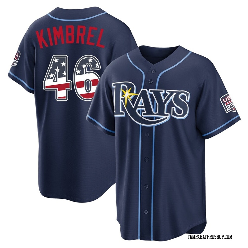 Craig Kimbrel Men's Tampa Bay Rays USA 250 Fourth Of July Road Stadium Jersey - Navy Limited