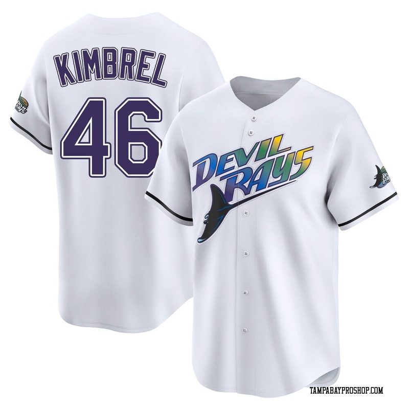 Craig Kimbrel Youth Tampa Bay Rays Throwback Cooperstown Jersey - White Limited