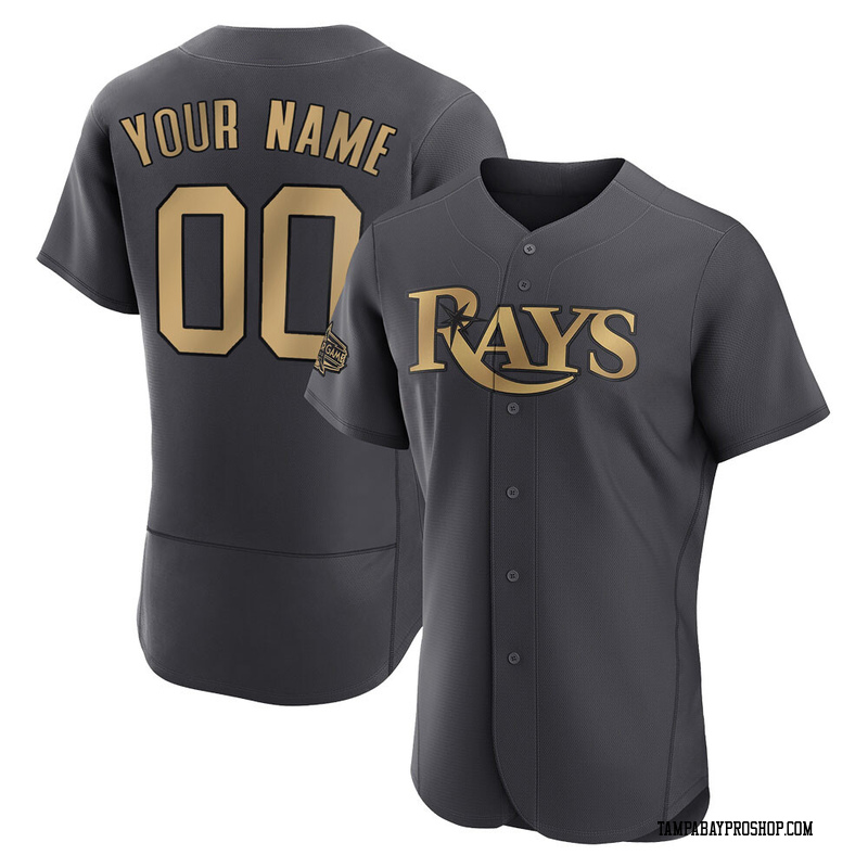 Custom Men's Tampa Bay Rays Authentic 2022 All-Star Jersey - Charcoal Game