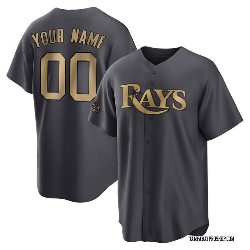 Custom Men's Tampa Bay Rays Replica 2022 All-Star Jersey - Charcoal Game
