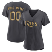 Custom Women's Tampa Bay Rays Authentic 2022 All-Star Jersey - Charcoal Game