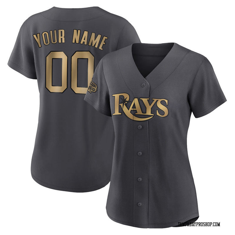 Custom Women's Tampa Bay Rays Authentic 2022 All-Star Jersey - Charcoal Game