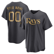 Custom Youth Tampa Bay Rays Replica 2022 All-Star Jersey - Charcoal Game