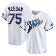 Dominic Keegan Men's Tampa Bay Rays Throwback Cooperstown Jersey - White Limited