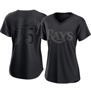 Dominic Keegan Women's Tampa Bay Rays Pitch Fashion Jersey - Black Authentic