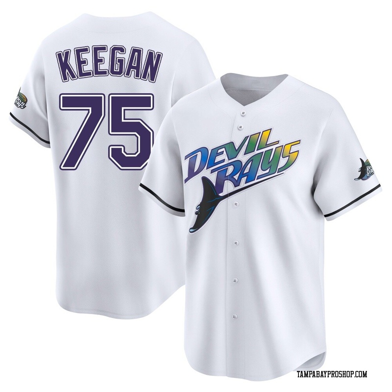 Dominic Keegan Youth Tampa Bay Rays Throwback Cooperstown Jersey - White Limited