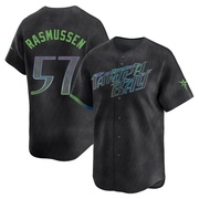Drew Rasmussen Men's Tampa Bay Rays 2024 City Connect Jersey - Charcoal Limited