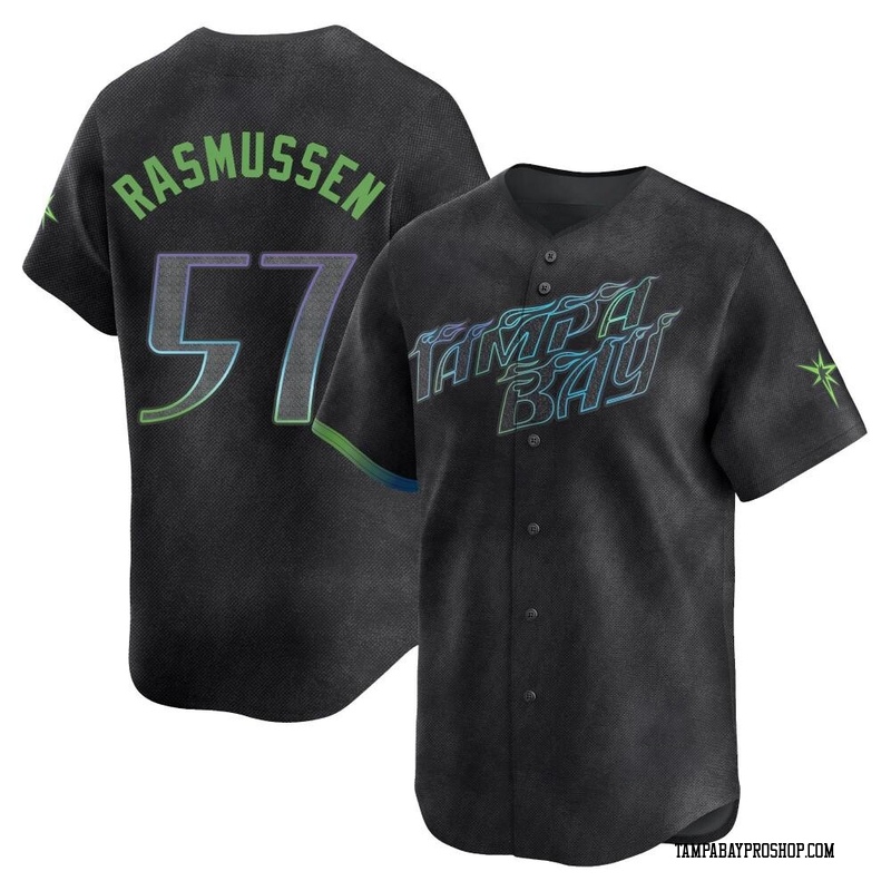 Drew Rasmussen Men's Tampa Bay Rays 2024 City Connect Jersey - Charcoal Limited