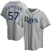 Drew Rasmussen Men's Tampa Bay Rays Road Jersey - Gray Replica