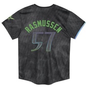 Drew Rasmussen Toddler Tampa Bay Rays 2024 City Connect Jersey - Charcoal Limited