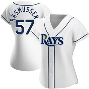 Drew Rasmussen Women's Tampa Bay Rays Home Jersey - White Replica