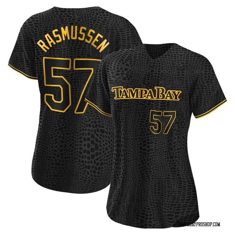 Drew Rasmussen Women's Tampa Bay Rays Snake Skin City Jersey - Black Authentic
